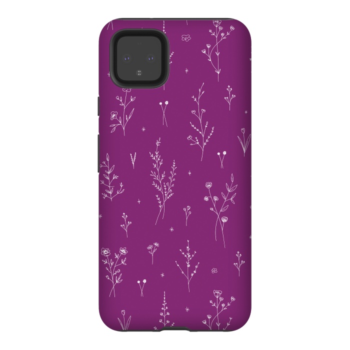 Pixel 4XL StrongFit Magic Wine Wildflowers by Anis Illustration