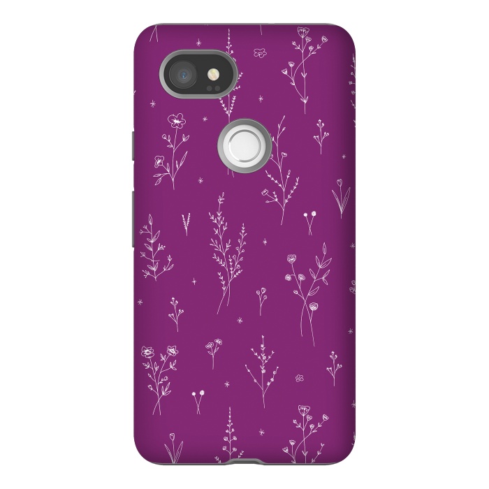 Pixel 2XL StrongFit Magic Wine Wildflowers by Anis Illustration