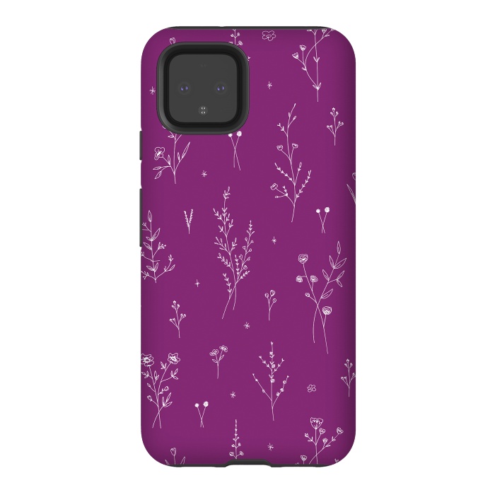 Pixel 4 StrongFit Magic Wine Wildflowers by Anis Illustration