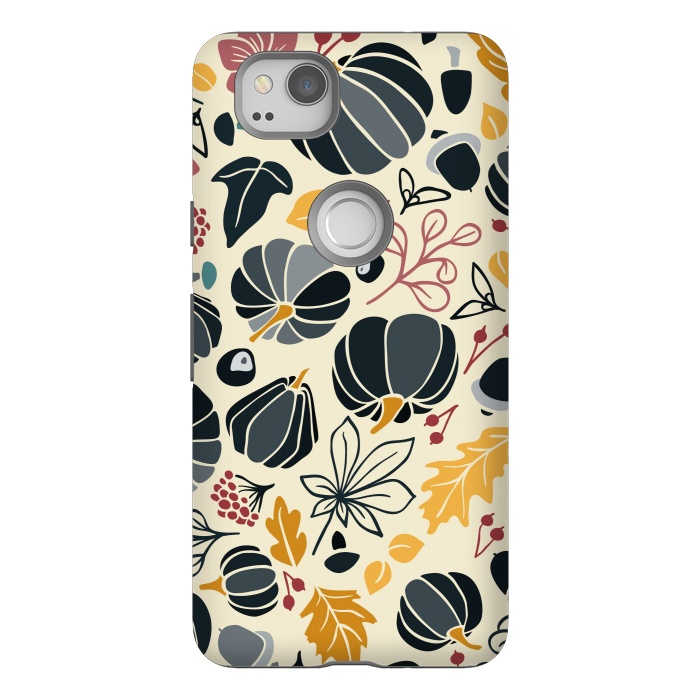 Pixel 2 StrongFit Fall Fruits in Navy and Yellow by Paula Ohreen