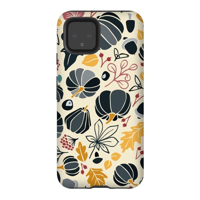 Pixel 4 StrongFit Fall Fruits in Navy and Yellow by Paula Ohreen