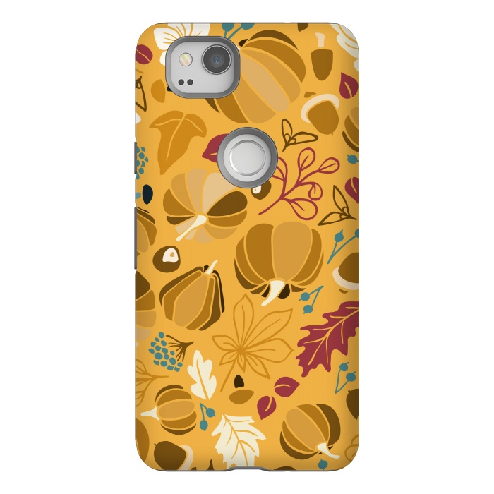 Pixel 2 StrongFit Fall Fruits in Mustard and Red by Paula Ohreen