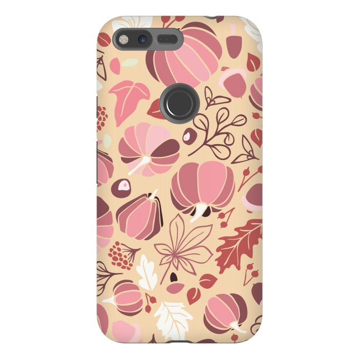 Pixel XL StrongFit Fall Fruits in Cream and Pink by Paula Ohreen