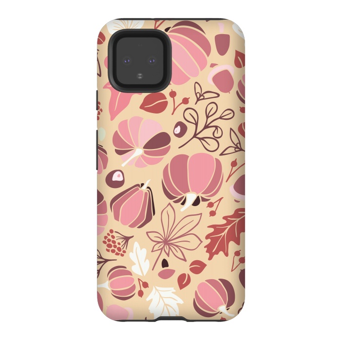 Pixel 4 StrongFit Fall Fruits in Cream and Pink by Paula Ohreen