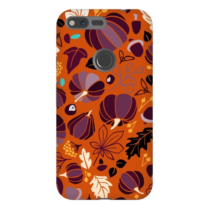 Pixel XL StrongFit Fall Fruits in Orange and Purple by Paula Ohreen