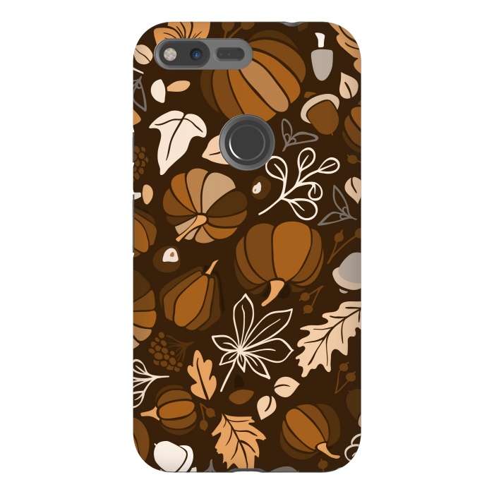 Pixel XL StrongFit Fall Fruits in Brown and Beige by Paula Ohreen