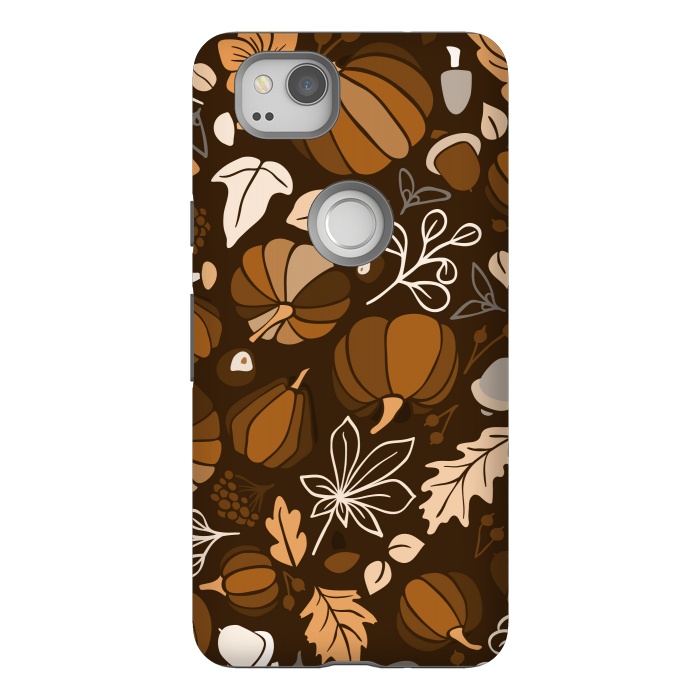 Pixel 2 StrongFit Fall Fruits in Brown and Beige by Paula Ohreen