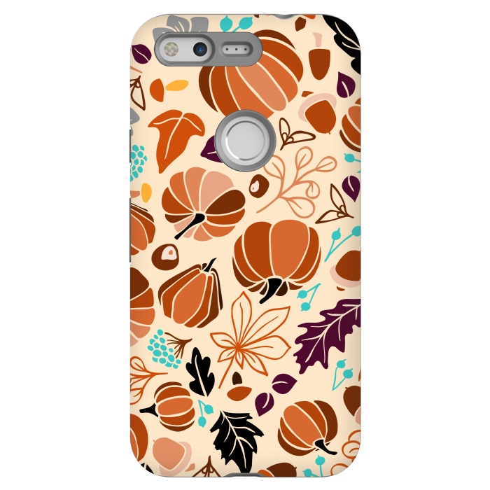 Pixel StrongFit Fall Fruits in Cream and Orange by Paula Ohreen