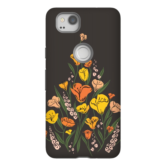 Pixel 2 StrongFit Wild Poppies by Melissa Lee