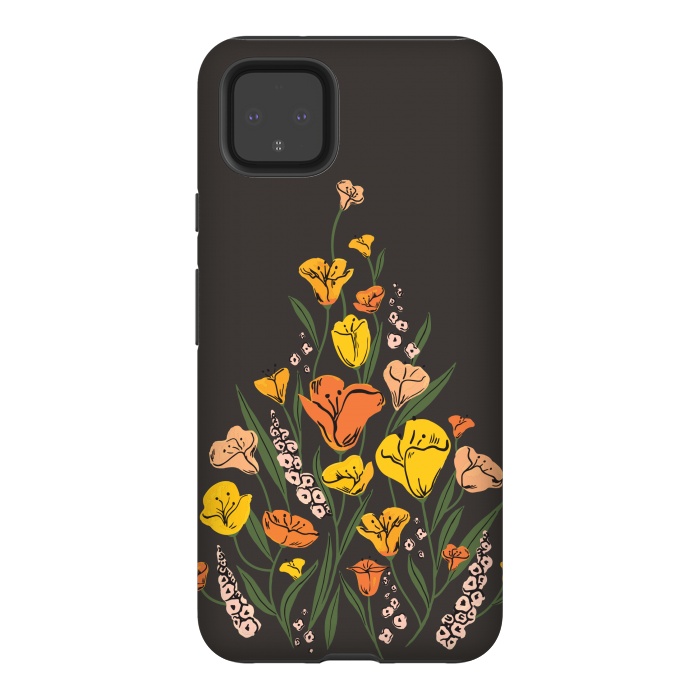 Pixel 4XL StrongFit Wild Poppies by Melissa Lee