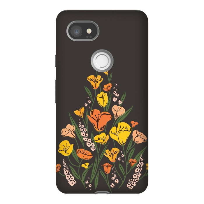Pixel 2XL StrongFit Wild Poppies by Melissa Lee