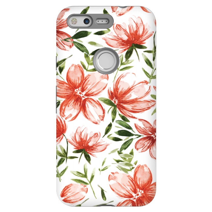 Pixel StrongFit Red Watercolor Flowers by Bledi