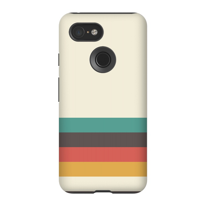 Pixel 3 StrongFit Classic retro stripes by TMSarts