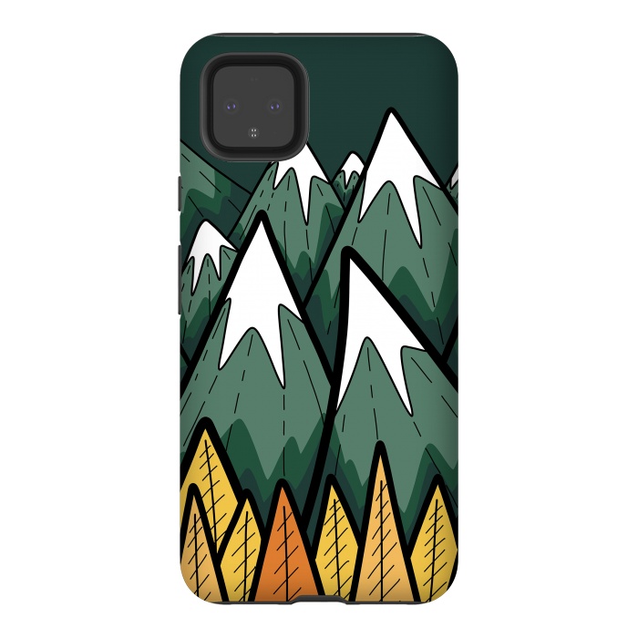 Pixel 4XL StrongFit The green autumn peaks by Steve Wade (Swade)