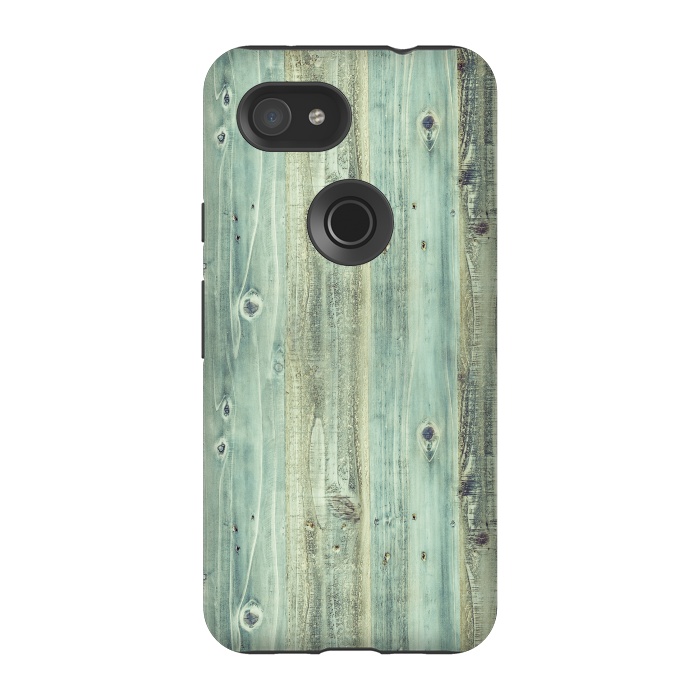 Pixel 3A StrongFit blue wood by haroulita