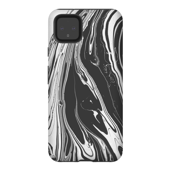 Pixel 4XL StrongFit bw marble x by haroulita