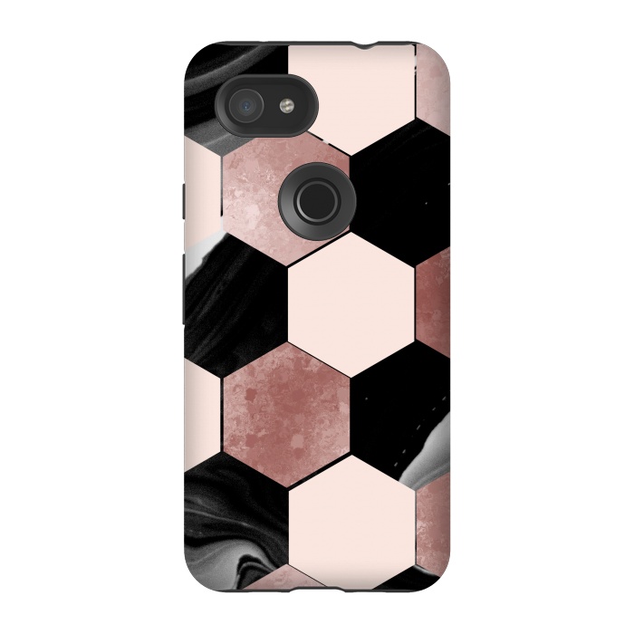 Pixel 3A StrongFit geometrical marble by haroulita