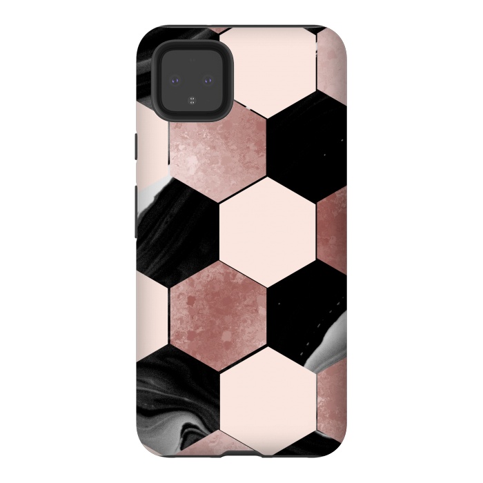 Pixel 4XL StrongFit geometrical marble by haroulita
