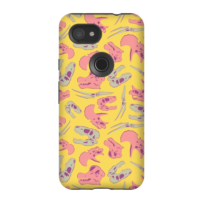 Pixel 3A StrongFit Skull Roll - Yellow by Melissa Lee