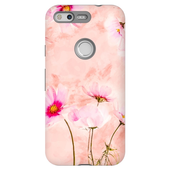 Pixel StrongFit Pink Spring Flower by Creativeaxle