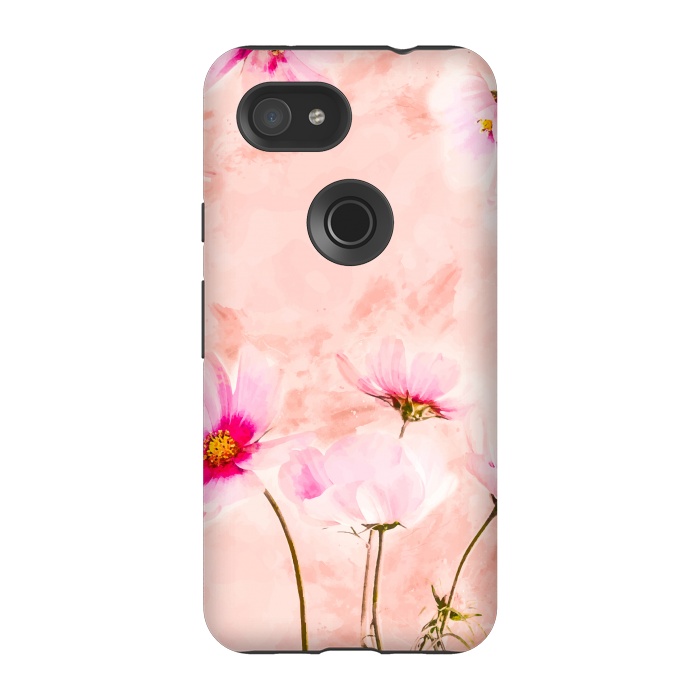 Pixel 3A StrongFit Pink Spring Flower by Creativeaxle