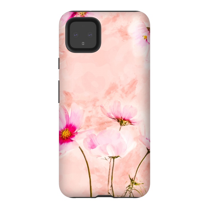 Pixel 4XL StrongFit Pink Spring Flower by Creativeaxle