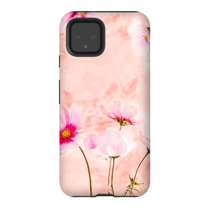 Pixel 4 StrongFit Pink Spring Flower by Creativeaxle