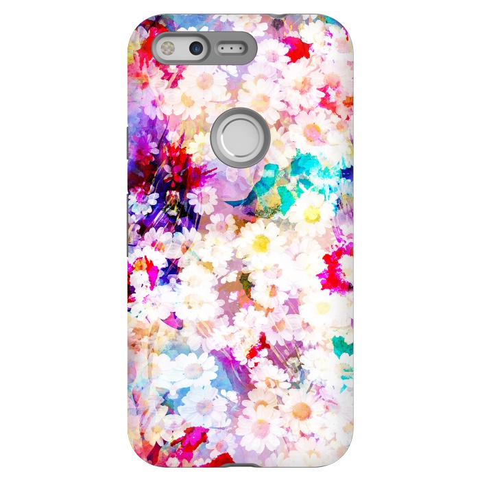 Pixel StrongFit Colorful watercolor daisy petals by Oana 