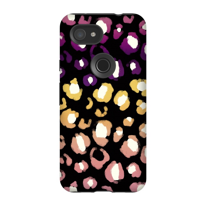 Pixel 3A StrongFit Gradient graphic leopard print by Oana 