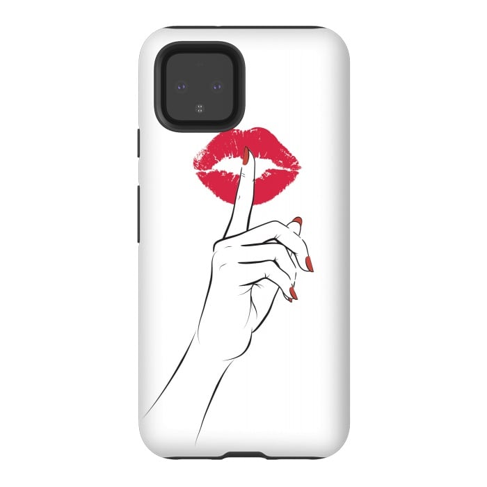 Pixel 4 StrongFit Red Lips Secret by Martina