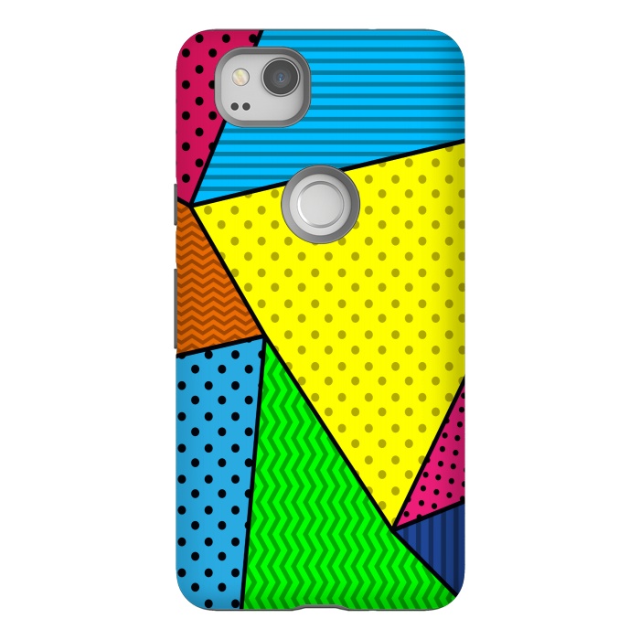 Pixel 2 StrongFit colourful abstract dotted pattern by MALLIKA