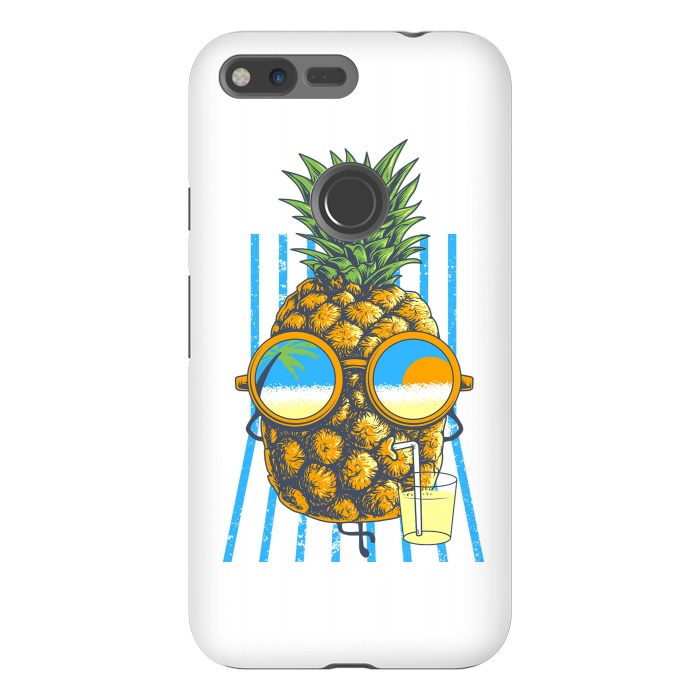 Pixel XL StrongFit Pineapple Sunbathe by Afif Quilimo
