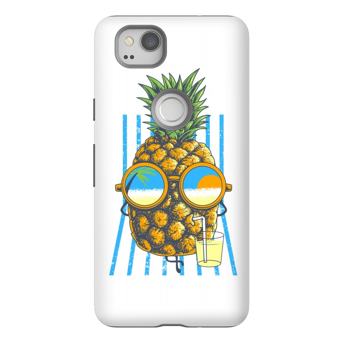 Pixel 2 StrongFit Pineapple Sunbathe by Afif Quilimo