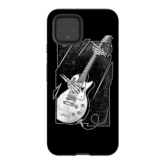 Pixel 4 StrongFit Skull Guitarist by Afif Quilimo