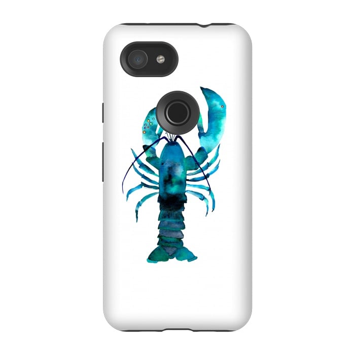 Pixel 3A StrongFit Blue Lobster by Amaya Brydon