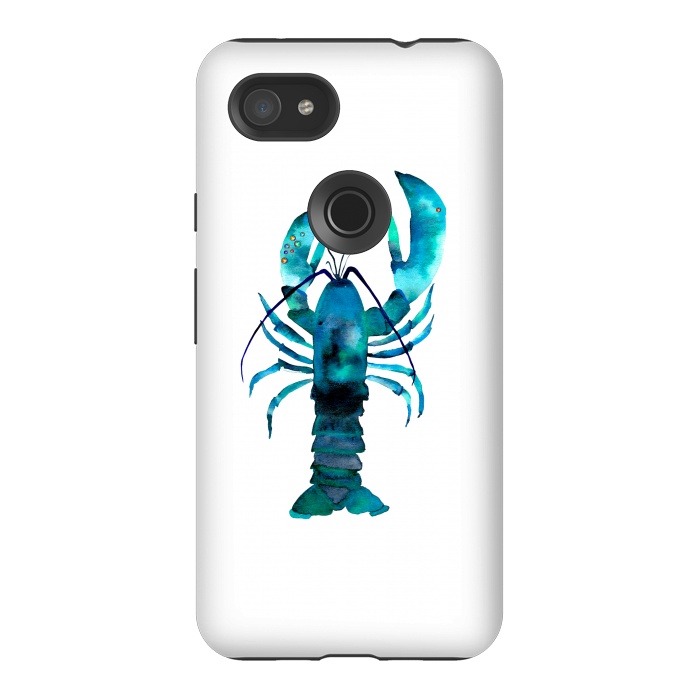Pixel 3AXL StrongFit Blue Lobster by Amaya Brydon