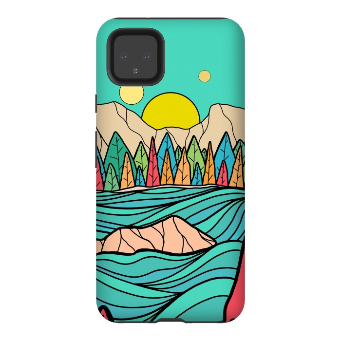 Pixel 4XL StrongFit The autumn lake by Steve Wade (Swade)