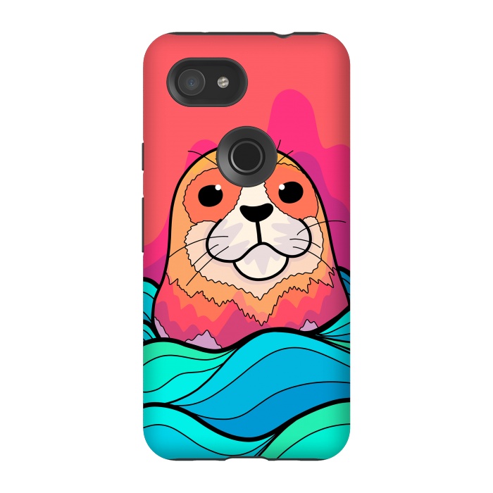Pixel 3A StrongFit The happy seal by Steve Wade (Swade)