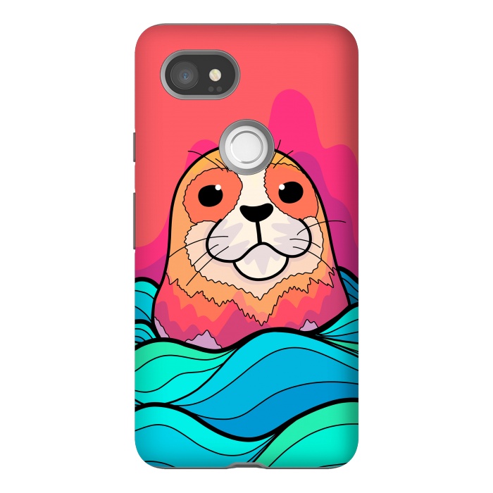 Pixel 2XL StrongFit The happy seal by Steve Wade (Swade)