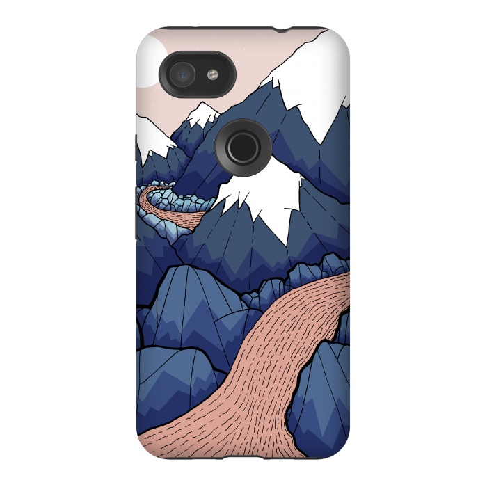 Pixel 3AXL StrongFit The twisting river in the mountains by Steve Wade (Swade)