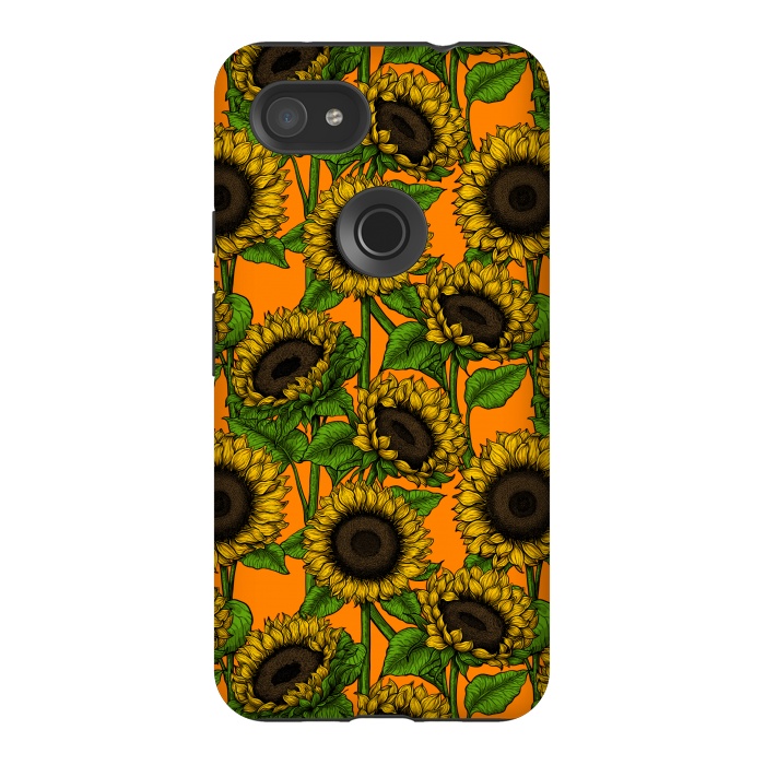 Pixel 3AXL StrongFit Sunflowers by Katerina Kirilova
