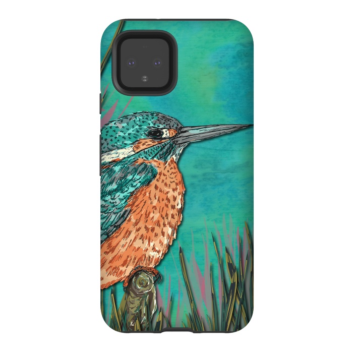Pixel 4 StrongFit Kingfisher by Lotti Brown