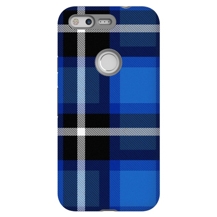 Pixel StrongFit Blue Scottish Plaid by TMSarts