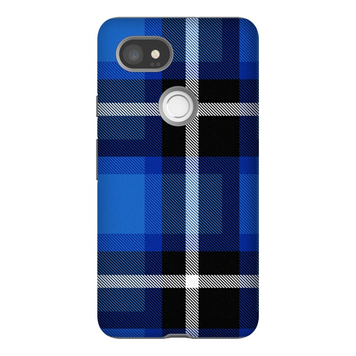 Pixel 2XL StrongFit Blue Scottish Plaid by TMSarts