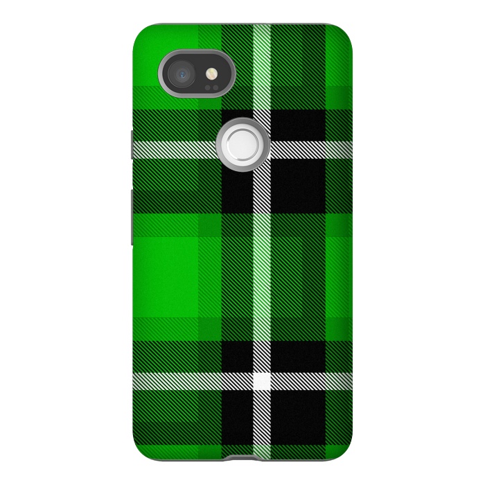 Pixel 2XL StrongFit Green Scottish Plaid by TMSarts