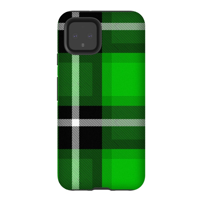 Pixel 4 StrongFit Green Scottish Plaid by TMSarts