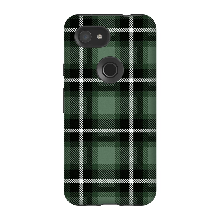 Pixel 3A StrongFit Olive Scottish Plaid by TMSarts
