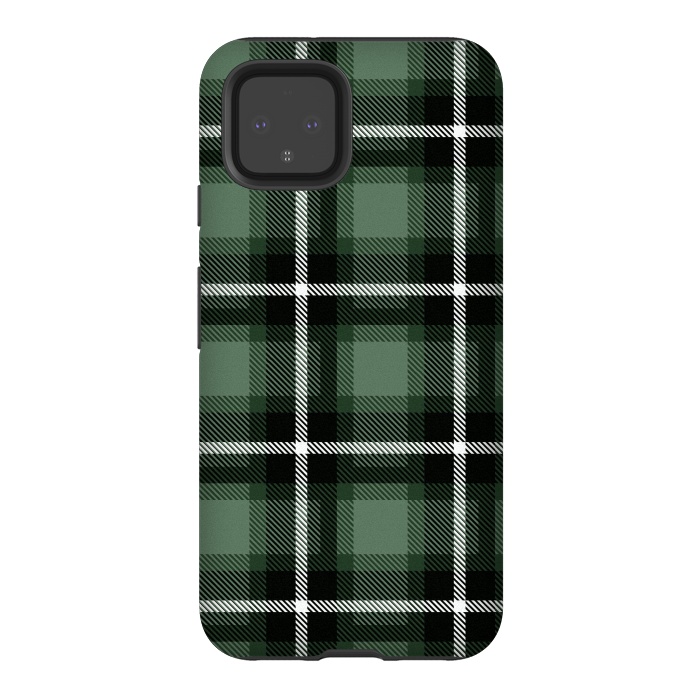 Pixel 4 StrongFit Olive Scottish Plaid by TMSarts