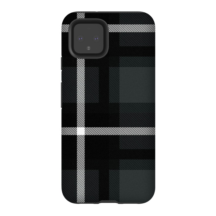 Pixel 4 StrongFit Shadow Scottish Plaid by TMSarts