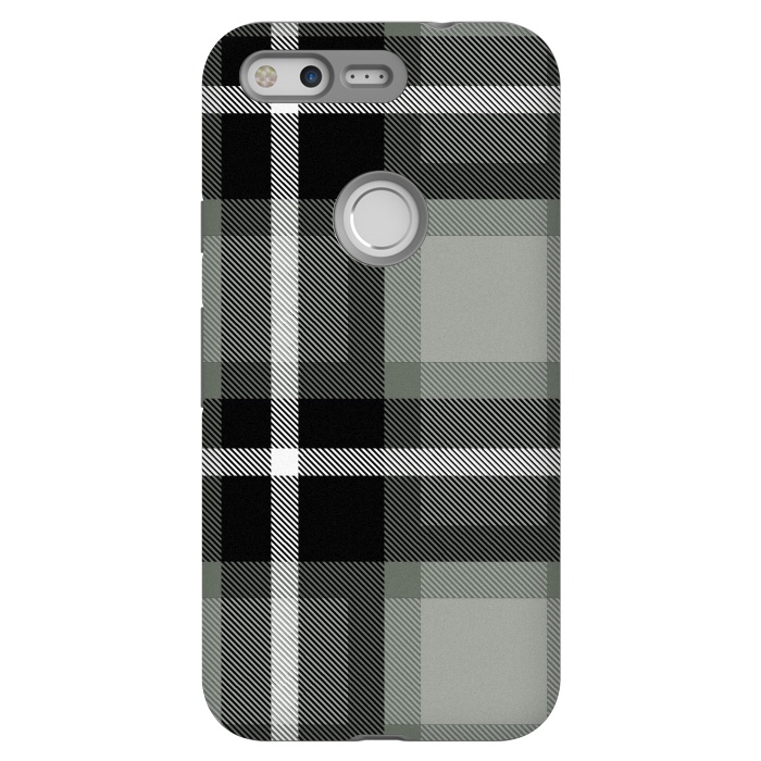 Pixel StrongFit Warm Gray Scottish Plaid by TMSarts